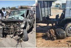 Así quedaron los dos vehículos que intervinieron en el accidente en el Acceso Este. Así quedaron los dos vehículos que intervinieron en el accidente en el Acceso Este.
