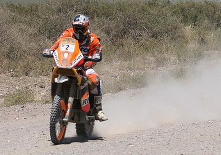 Marc Coma llegó segundo en la sexta etapa. Foto: Nacho Gaffuri / MDZ