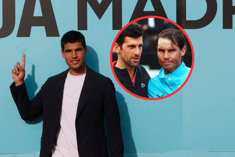 Alcaraz y las bajas de Djokovic y Nadal para el Masters 1000 de Madrid Foto: EFE