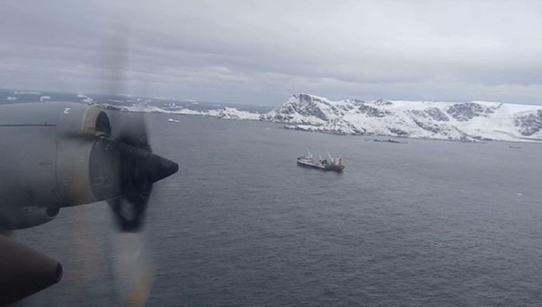 El momento del histórico hecho Foto: Aviación Naval
