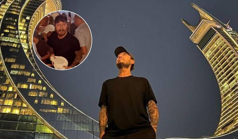 Marcelo Tinelli fue a un restaurante griego, festejó y rompió tanto platos como mesas