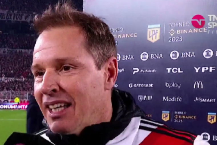 Brito sacó pecho por el título de River Foto: TNT Sports