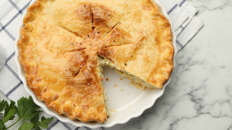 Esta receta es ideal para los días que querés una tarta de pollo rápida Esta receta es ideal para los días que querés una tarta de pollo rápida