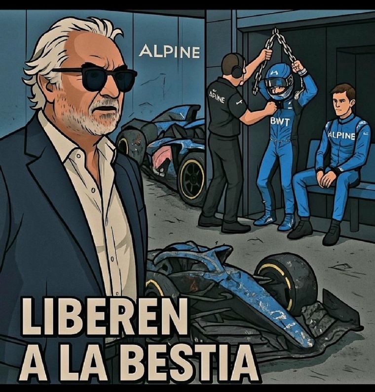 Los mejores memes que dejó la noticia del reemplazo de Franco Colapinto por Jack Doohan en Alpine. Foto: Redes