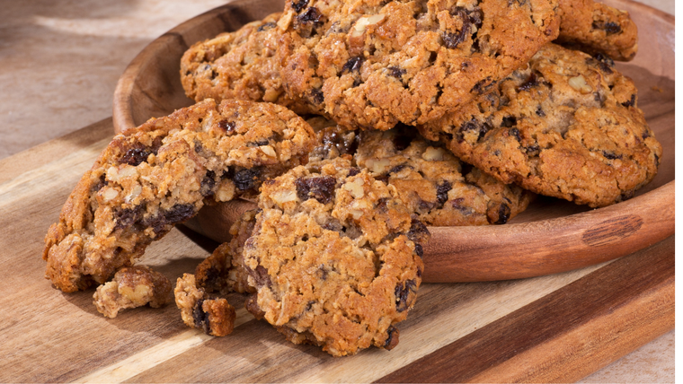 Con esta receta lograrás unas galletas de avena, pasas y nueces irresistible