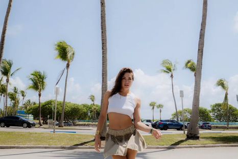Emilia Attias brilló en Miami. Emilia Attias brilló en Miami.