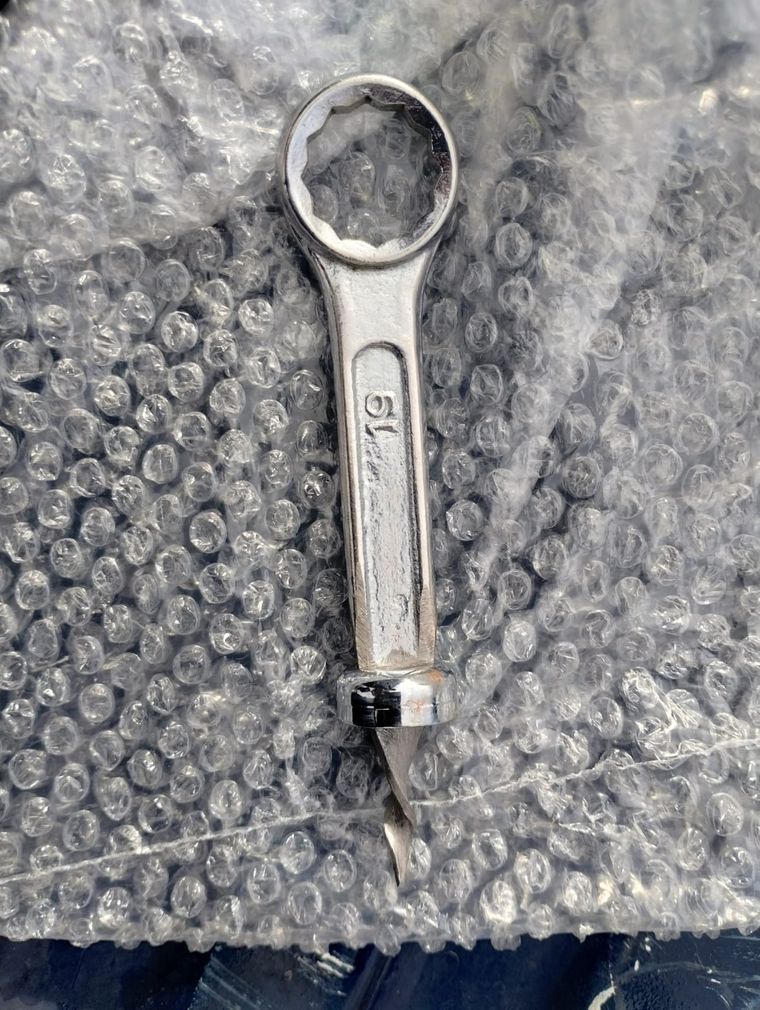 El arma casera secuestrada. El arma casera secuestrada. 