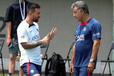Messi habla con Galtier. Foto: @PSG_espanol