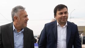 Alfredo Cornejo y el intendente de Las Heras, Francisco Lo Presti.&nbsp;