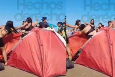 La discusión se tornó violenta y quedó registrada en videos Foto: Gentileza X Hechos y Derecho