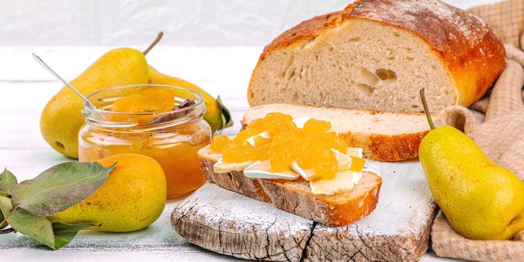 Receta de mermelada de peras sin cocción, fresca y lista en minutos.