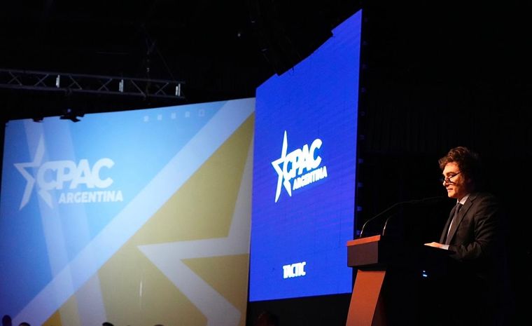 Javier Milei viajará a Paraguay para la cumbre de la CPAC. Foto: Prensa Presidencia