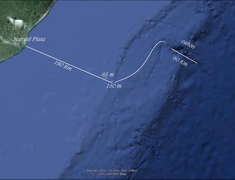 Cañón de Mar del Plata. Cañón de Mar del Plata.