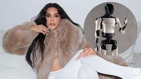 Kim Kardashian presentó al mundo su nuevo compañero, el Optimus Bot de Tesla Foto: Archivo