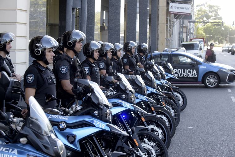 Motorizados de la Policía de la Ciudad Foto: GCBA