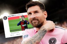 Messi y el posteo de Javier Milei. Foto: MLS
