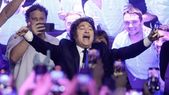 El presidente Javier Milei festejó el contundente triunfo de La Libertad Avanza. El presidente Javier Milei festejó el contundente triunfo de La Libertad Avanza.