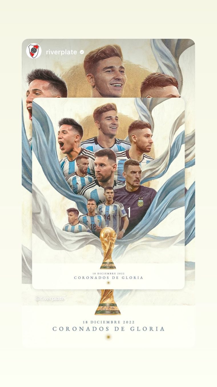 Pezzella compartió la publicación de River. Pezzella compartió la publicación de River.