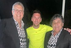 Leo junto a Marcos Camino y Cacho Deicas Foto: Instagram @lospalmerasoficial