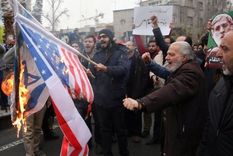 Tras la muerte de Qasem Soleimani hubo protestas contra EE.UU. en Teherán.