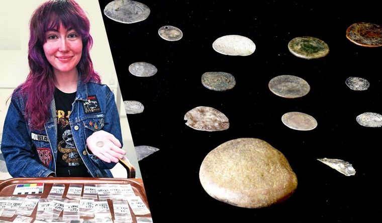 arqueología monedas Escocia La estudiante de arqueología y el tesoro que halló. Foto: TheUniversityofGlasgow.