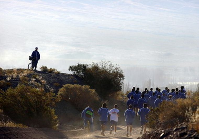 El plantel trota en la cordillera mendocina. Foto: Gerardo Gómez / MDZ