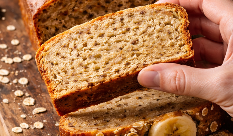 Budín de banana integral fácil Budín de banana integral fácil