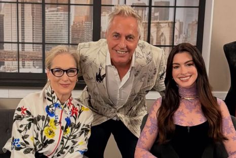 Marley junto a Meryl Streep y Anne Hathaway. Marley junto a Meryl Streep y Anne Hathaway.