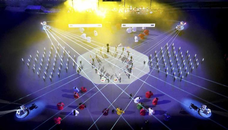 Soccer Football - FIFA World Cup Qatar 2022 - Group A - Qatar v Ecuador - Al Bayt Stadium, Al Khor, Qatar - November 20, 2022 General view during the opening ceremony Foto: REUTERS/Pawel Kopczynski