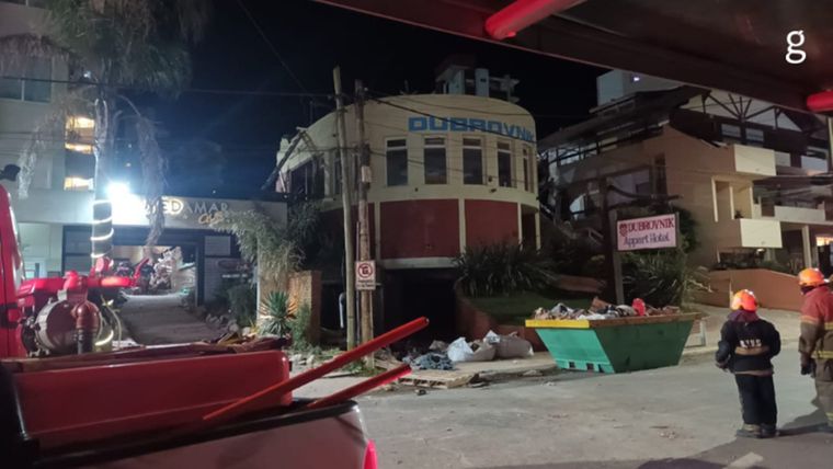 Se derrumbó la parte trasera del inmueble Foto: X