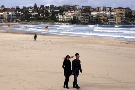 Algunas playas australianas fueron cerradas preventivamente. Algunas playas australianas fueron cerradas preventivamente.
