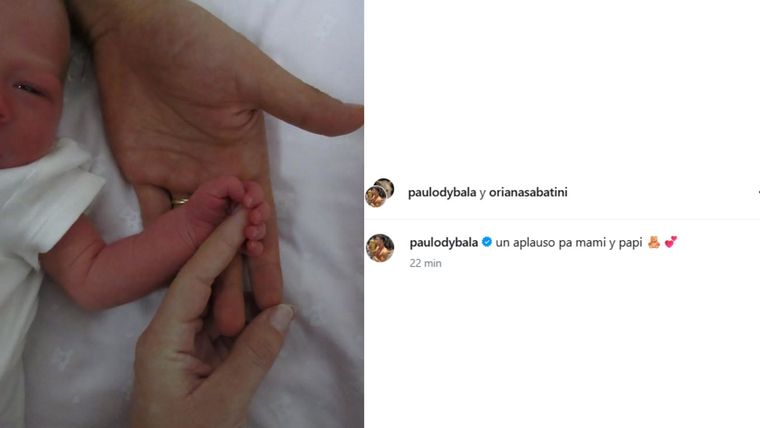 La primera foto de Gia Dybala, hija de Oriana Sabatini y Paulo. La primera foto de Gia Dybala, hija de Oriana Sabatini y Paulo.