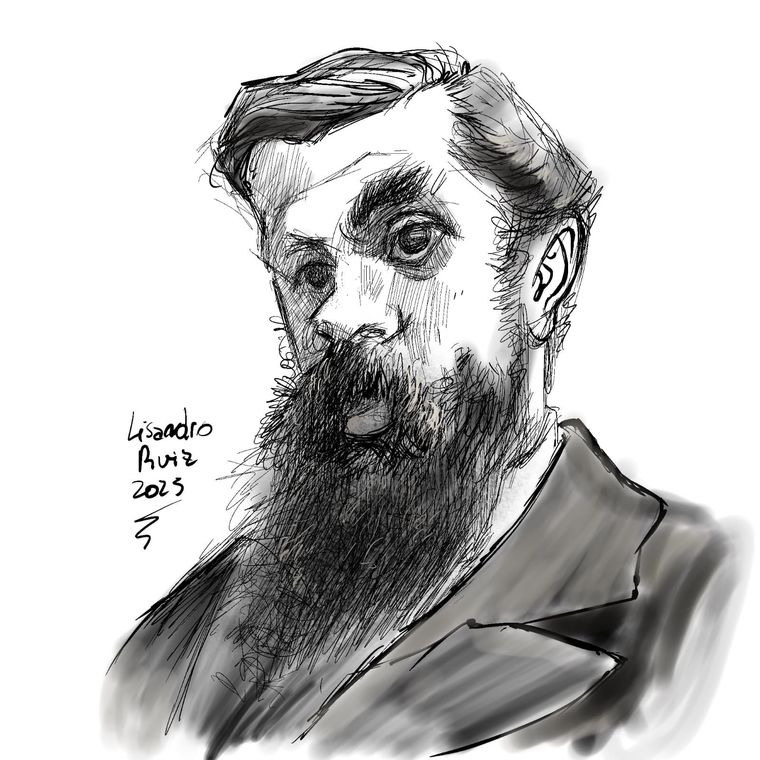 El arquitecto de Dios, Antonio Gaudí. Foto: Ilustración de Lisandro Ruiz