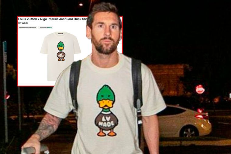 Messi y una remera Louis Vitton que no todos pueden comprar.