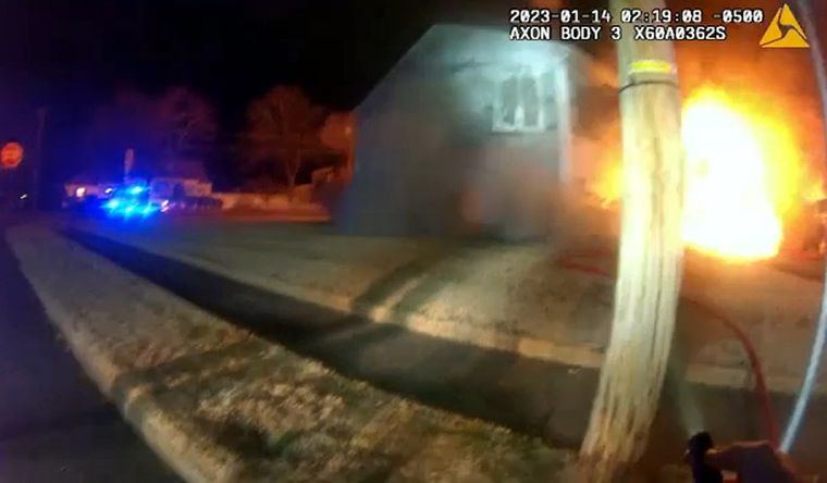 Momento de la explosión en EEUU. Foto: Captura de pantalla.