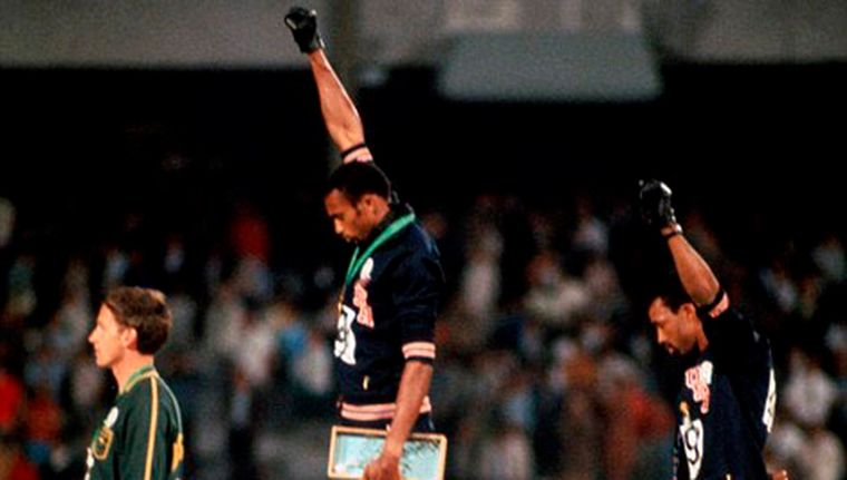 El histórico Saludo del Poder Negro en los Juegos Olímpicos de México 1968. Foto: archivo