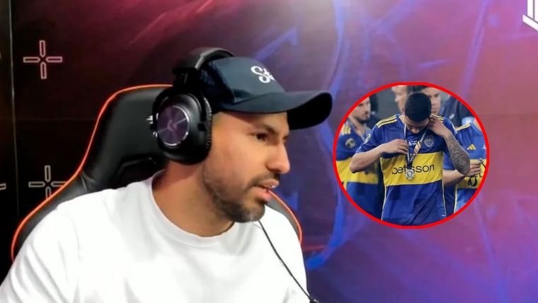 El Kun Agüero, el último en cargar a Boca por la final de Libertadores perdida Foto: Twitch