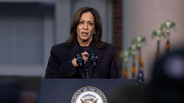 El resultado de esta elección no fue por lo que luchamos, dijo Kamala Harris a sus adeptos tras su derrota. Foto: Getty Images