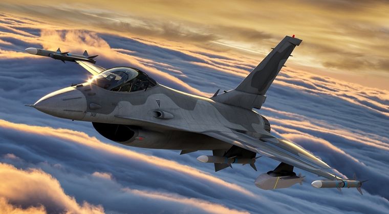 Los F-16 Fighting Falcon son fabricados por Lockheed Martin. Foto: Shutterstock