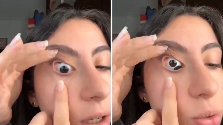 Aseguró tener un tercer ojo y el video se hizo viral en X Foto: Captura del video de X