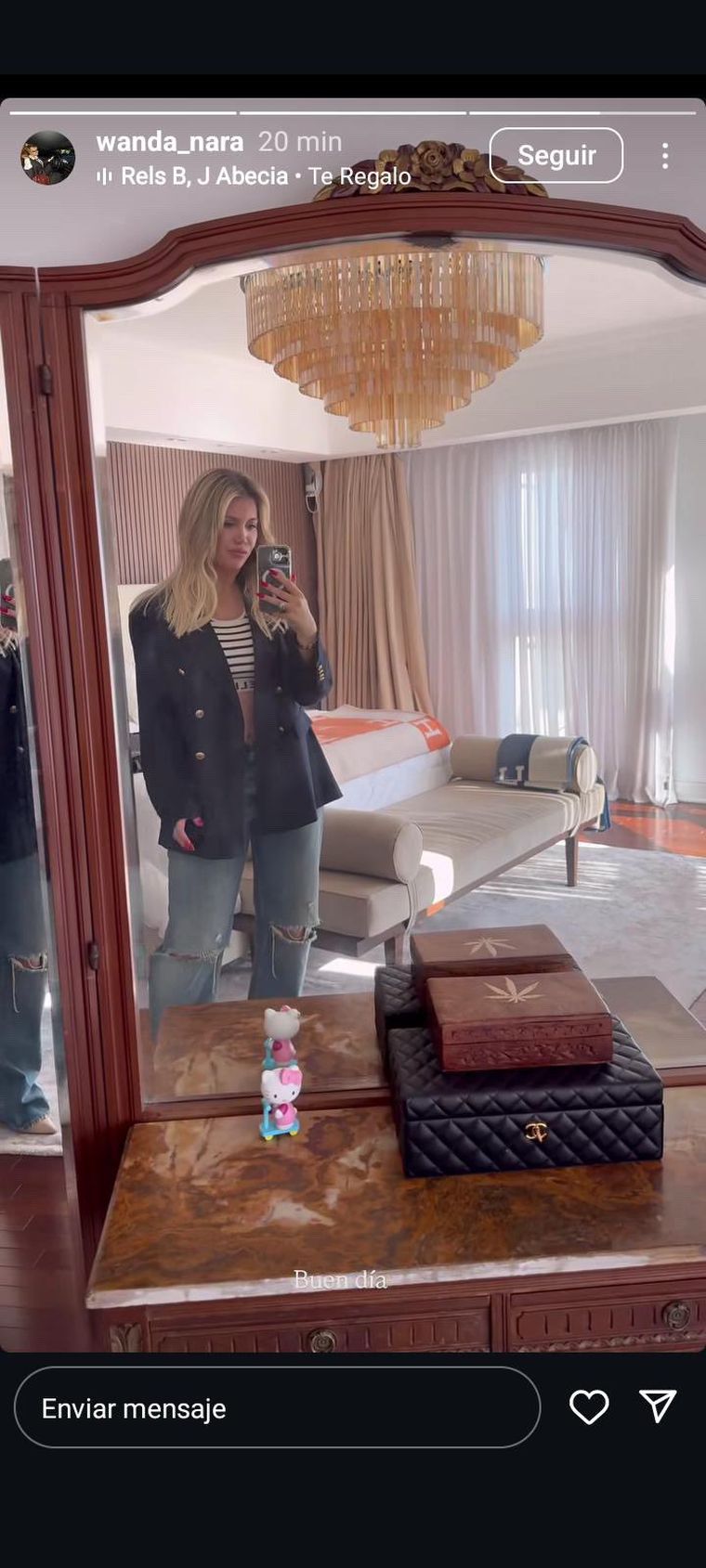 La empresaria y el detalle que sorprendió a más de uno. Créditos: Instagram / wanda_nara La empresaria y el detalle que sorprendió a más de uno. Créditos: Instagram / wanda_nara