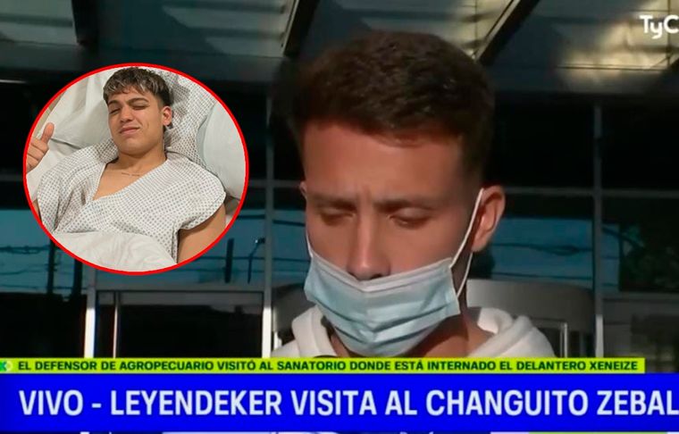 El jugador de Agropecuario que lesionó a Zeballos lo fue a visitar a la clínica.