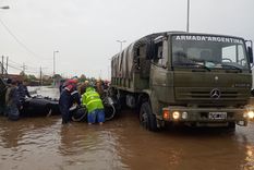 Las autoridades nacionales trabajan junto a la Armada Argentina para mitigar los efectos del temporal. Foto: X de Luis Petri