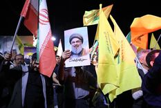 Iraníes festejando el ataque a Israel. Foto: EFE