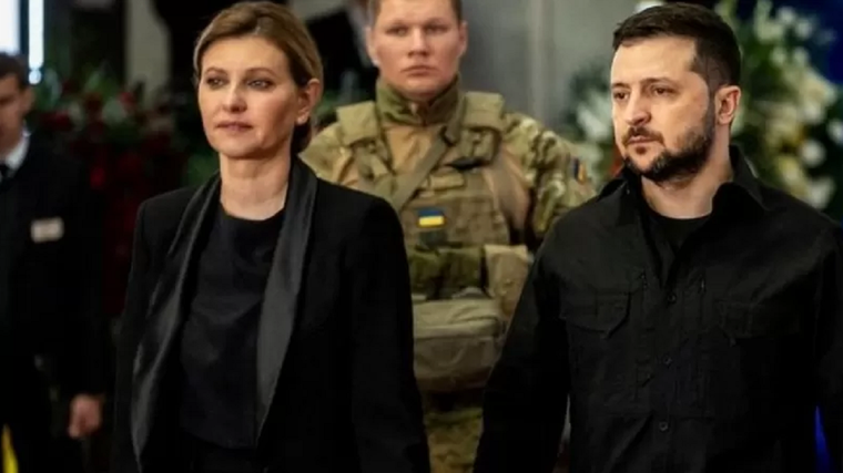 Olena Zelenska contó que apenas ha visto a su esposo, Volodymyr Zelensky, en estos casi 3 meses de guerra Foto: REUTERS