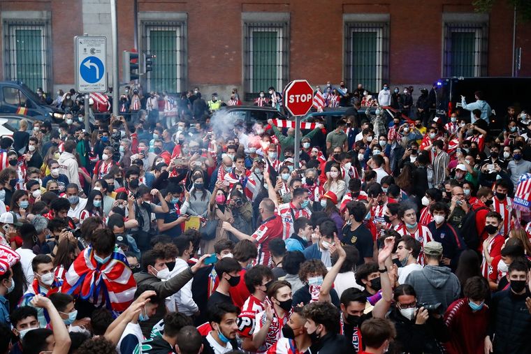 Una tragedia amargó los festejos del Atlético Madrid. Foto: TUDN