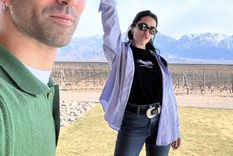 Lali y Pedro, en Mendoza. Foto: Instagram