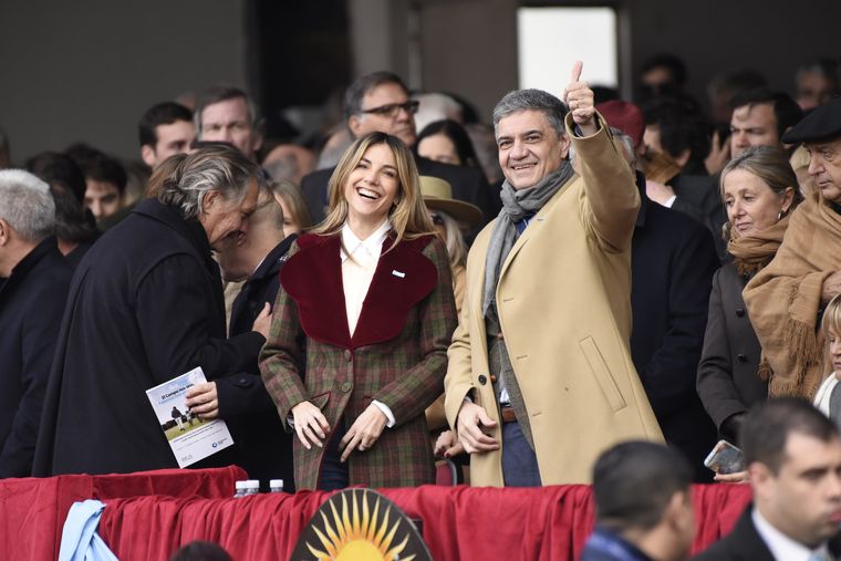 Jorge Macri junto a María Belén Ludueña en La Rural Jorge Macri junto a María Belén Ludueña en La Rural