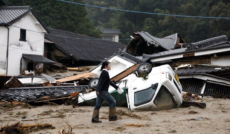Las lluvias en Japón suelen acarrear desastres. Foto: Efe.