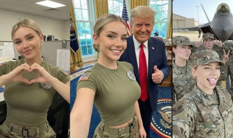 Jessica Foster, la fan de Donald Trump no existe: fue creada con inteligencia artificial. Foto Instagram